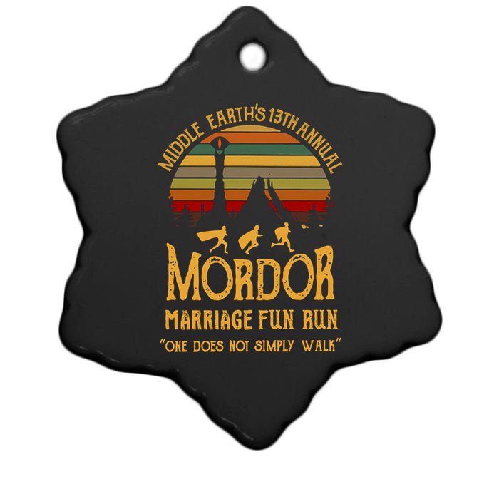 Middle Earth's Annual Mordor Fun Run Ceramic Star Ornament