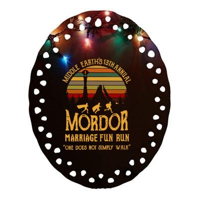 Middle Earth's Annual Mordor Fun Run Ceramic Oval Ornament