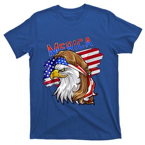 Merica Eagle American Flag Mullet Hair Redneck Hillbilly Gift T-Shirt