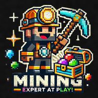 Mining Expert At Play! Pixelated Miner Ladies PosiCharge Tri-Blend Wicking Tank