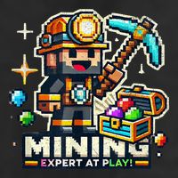 Mining Expert At Play! Pixelated Miner Cool Comfort Performance Bucket Hat