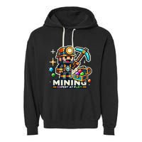 Mining Expert At Play! Pixelated Miner Garment-Dyed Fleece Hoodie