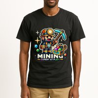 Mining Expert At Play! Pixelated Miner Tall T-Shirt