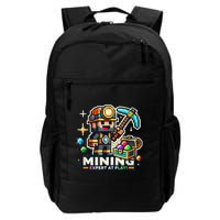 Mining Expert At Play! Pixelated Miner Backpack