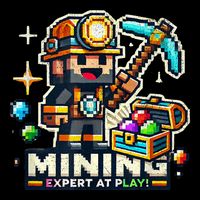 Mining Expert At Play! Pixelated Miner Sustainable Bucket Hat
