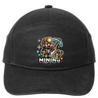 Mining Expert At Play! Pixelated Miner 7-Panel Snapback Hat