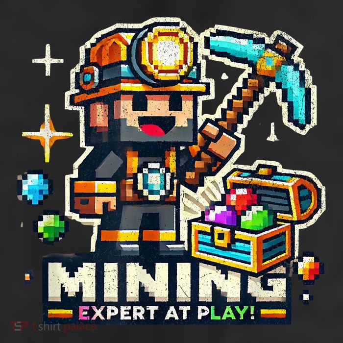 Mining Expert At Play! Pixelated Miner Adult Drive Performance Visor