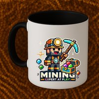 Mining Expert At Play! Pixelated Miner Mug