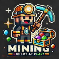 Mining Expert At Play! Pixelated Miner Beanie