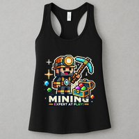 Mining Expert At Play! Pixelated Miner Womens Tank Top