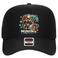 Mining Expert At Play! Pixelated Miner Trucker Hat
