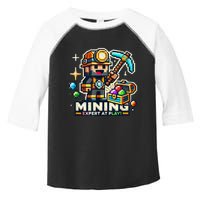 Mining Expert At Play! Pixelated Miner Toddler Fine Jersey T-Shirt