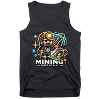 Mining Expert At Play! Pixelated Miner Tank Top