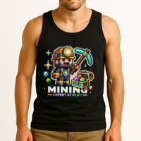 Mining Expert At Play! Pixelated Miner Tank Top