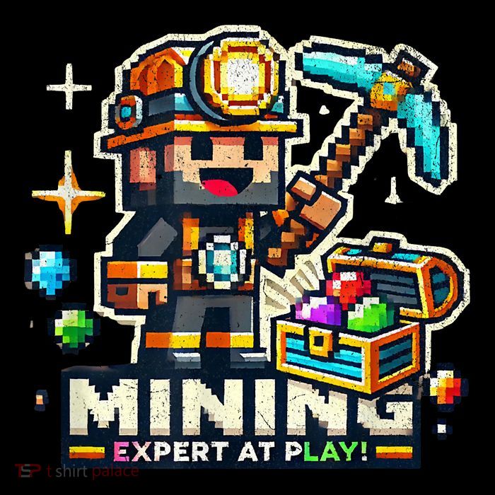 Mining Expert At Play! Pixelated Miner Tank Top