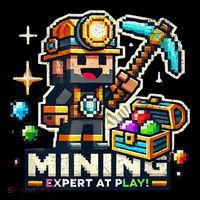 Mining Expert At Play! Pixelated Miner Short Acrylic Beanie