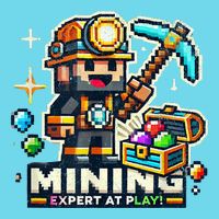 Mining Expert At Play! Pixelated Miner Poster