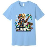 Mining Expert At Play! Pixelated Miner Premium T-Shirt