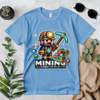 Mining Expert At Play! Pixelated Miner Premium T-Shirt
