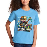 Mining Expert At Play! Pixelated Miner Kids T-Shirt