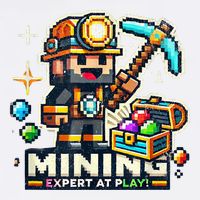 Mining Expert At Play! Pixelated Miner Garment-Dyed Sweatshirt