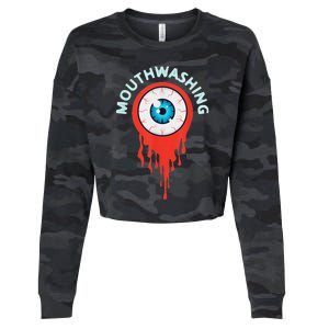 Mouthwashing Eye Art For Horror Fans Cropped Pullover Crew