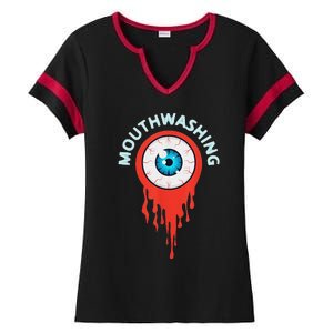 Mouthwashing Eye Art For Horror Fans Ladies Halftime Notch Neck Tee