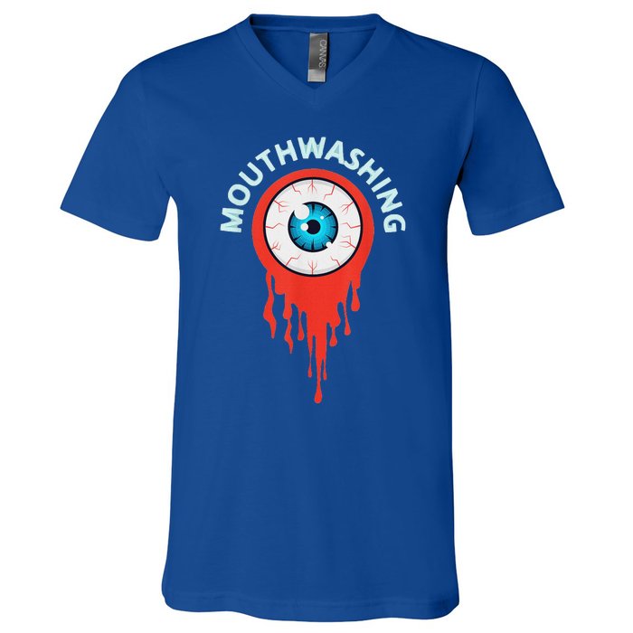 Mouthwashing Eye Art For Horror Fans V-Neck T-Shirt