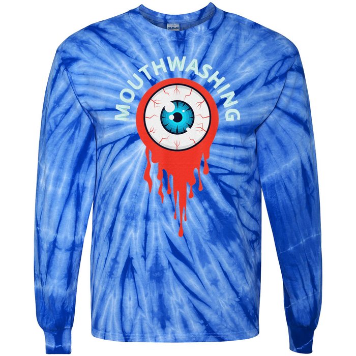 Mouthwashing Eye Art For Horror Fans Tie-Dye Long Sleeve Shirt