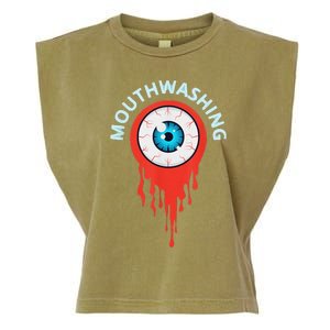 Mouthwashing Eye Art For Horror Fans Garment-Dyed Women's Muscle Tee