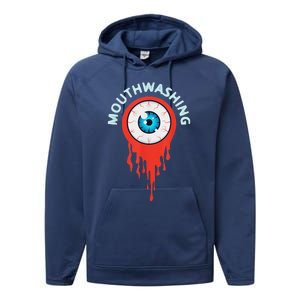 Mouthwashing Eye Art For Horror Fans Performance Fleece Hoodie