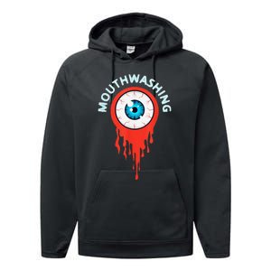 Mouthwashing Eye Art For Horror Fans Gift Performance Fleece Hoodie