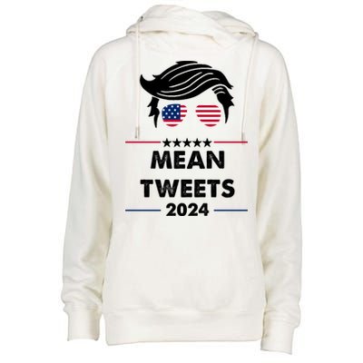 Mean Tweets 2024 Pro Trump Womens Funnel Neck Pullover Hood