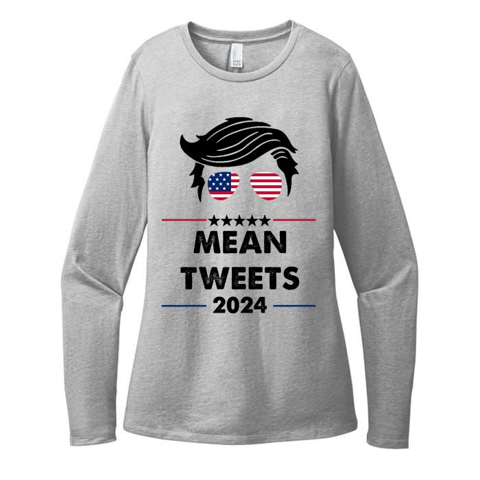 Mean Tweets 2024 Pro Trump Womens CVC Long Sleeve Shirt