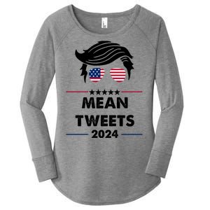 Mean Tweets 2024 Pro Trump Women's Perfect Tri Tunic Long Sleeve Shirt