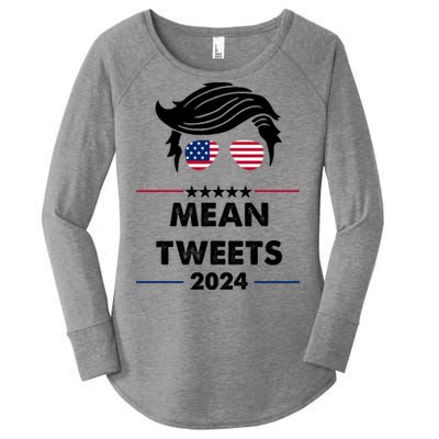 Mean Tweets 2024 Pro Trump Women's Perfect Tri Tunic Long Sleeve Shirt