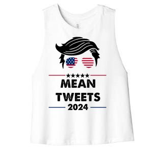 Mean Tweets 2024 Pro Trump Women's Racerback Cropped Tank