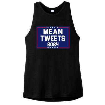 Mean Tweets 2024 Pro Trump Election Ladies PosiCharge Tri-Blend Wicking Tank