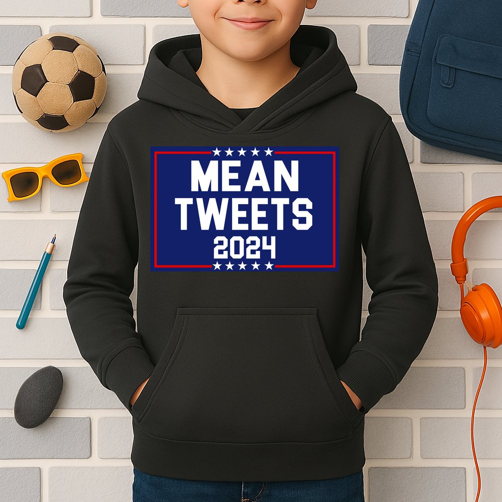 Mean Tweets 2024 Pro Trump Election Kids Hoodie