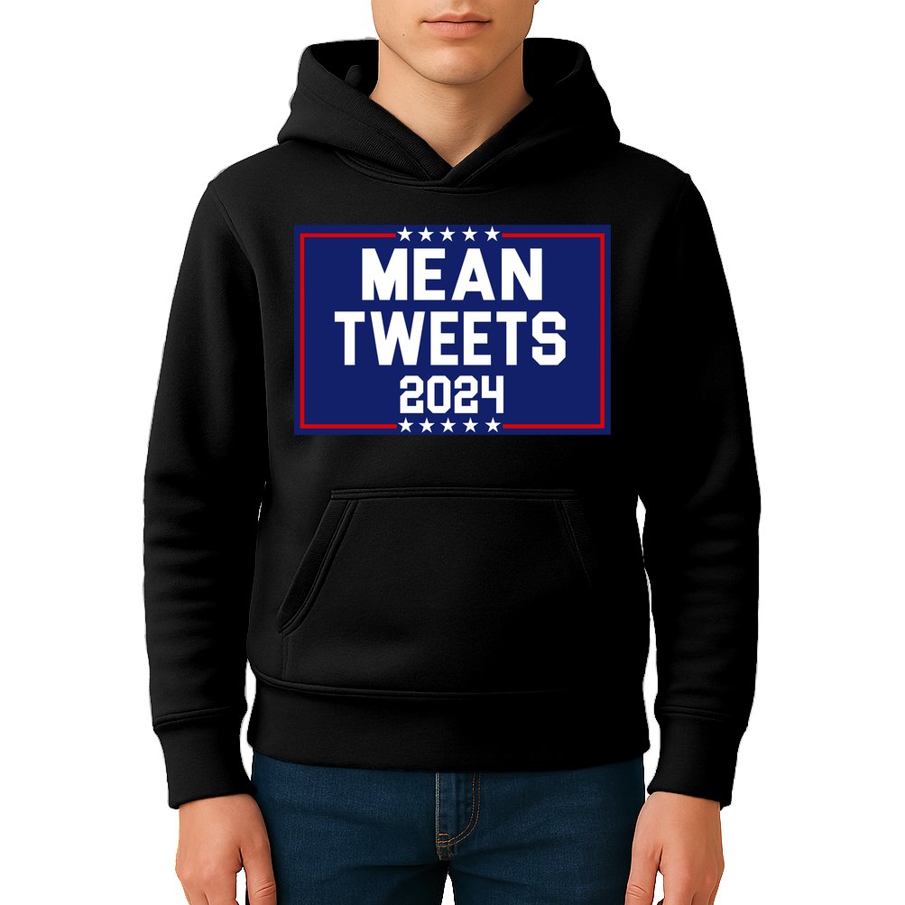 Mean Tweets 2024 Pro Trump Election Kids Hoodie