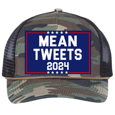 Mean Tweets 2024 Pro Trump Election Retro Rope Trucker Hat Cap