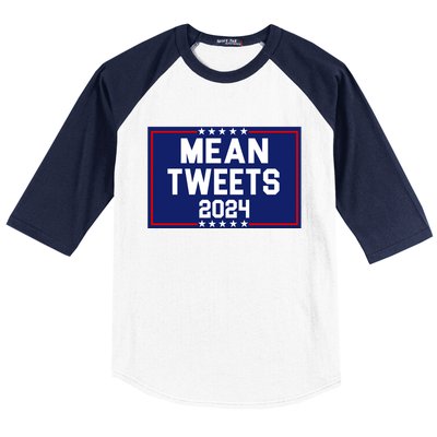 Mean Tweets 2024 Pro Trump Election Baseball Sleeve Shirt