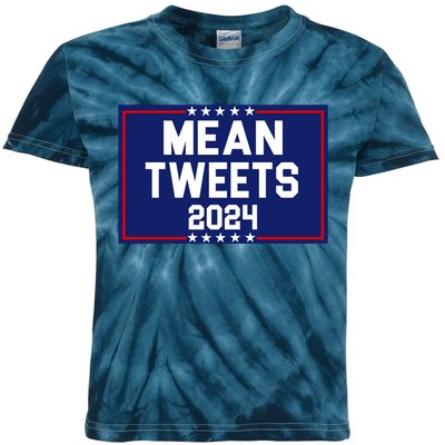 Mean Tweets 2024 Pro Trump Election Kids Tie-Dye T-Shirt