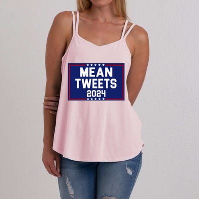 Mean Tweets 2024 Pro Trump Election Women's Strappy Tank