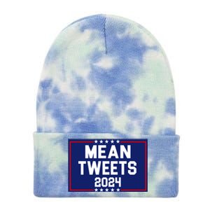 Mean Tweets 2024 Pro Trump Election Tie Dye 12in Knit Beanie