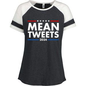 Mean Tweets Trump Election 2024 Enza Ladies Jersey Colorblock Tee