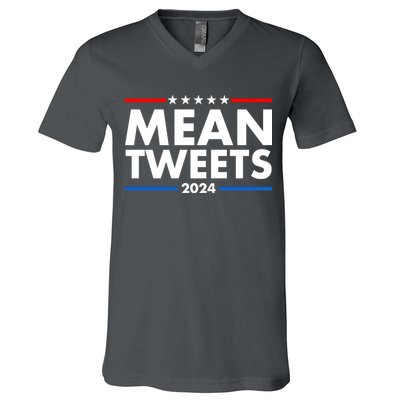 Mean Tweets Trump Election 2024 V-Neck T-Shirt