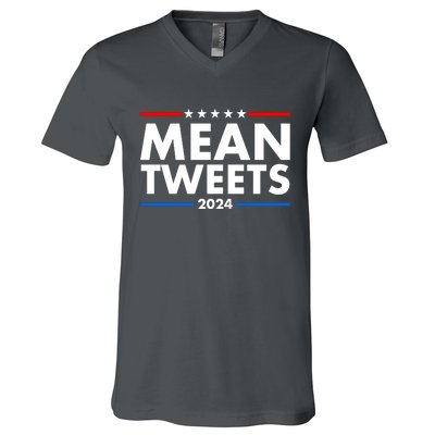 Mean Tweets Trump Election 2024 V-Neck T-Shirt