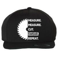 Measure Measure Cut Swear Wool Snapback Cap