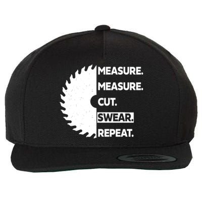 Measure Measure Cut Swear Wool Snapback Cap